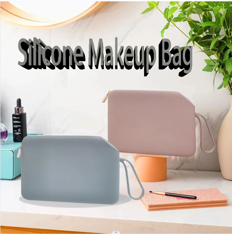 Silicone Travel Makeup Bag Cosmetic Bag Toiletry Bag for Women and Girls