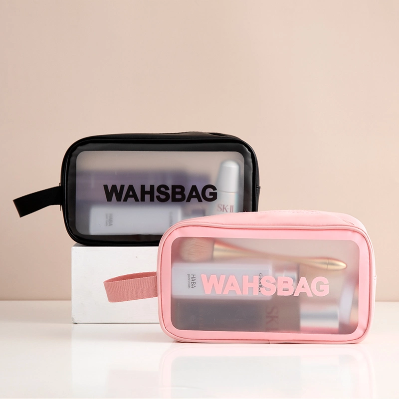 Cosmetic Bag Clear Makeup Bag Waterproof PU Toiletry Wash Bag Cosmetic Organizers