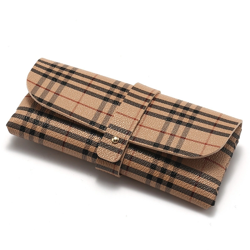 High Quality Custom Logo Single Nail PVC Soft Bag Glasses Case