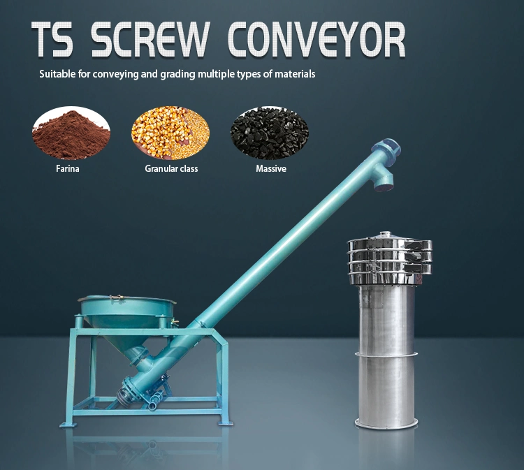 45 Degrees Inclined Screw Conveyor to The Discharge Sieve
