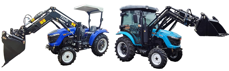 New Product Excellent Quality 4WD Mini Farm Tractor with Front Ender Loader, 4 In1 Bucket