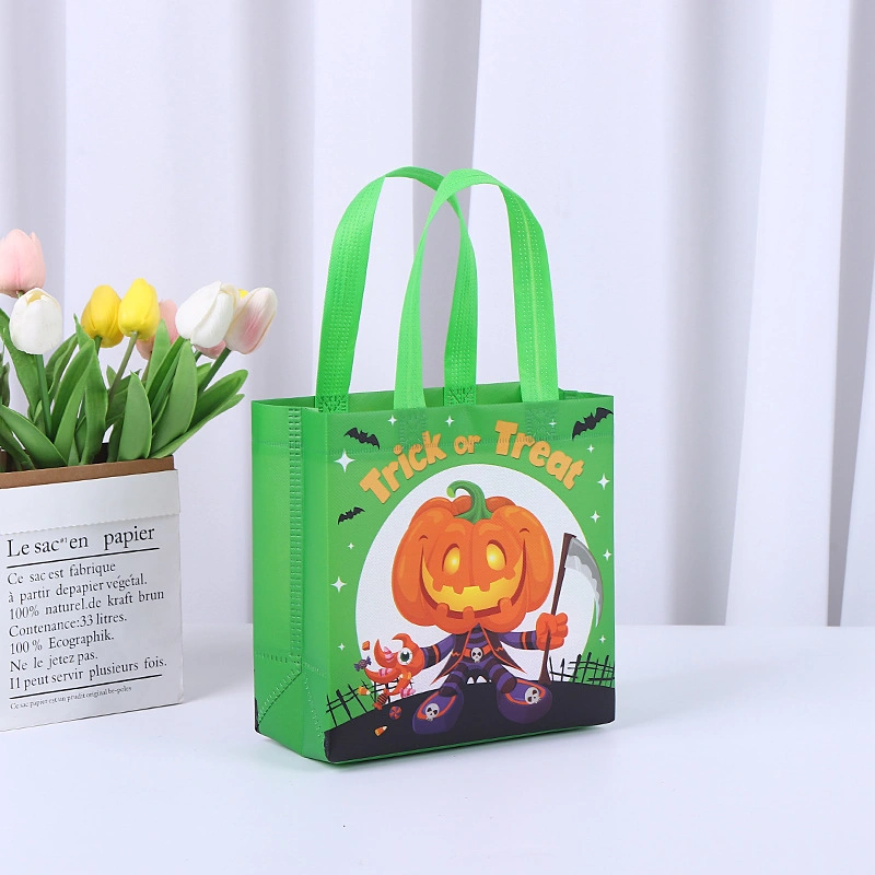 Halloween Trick or Treat Tote Customized Reusable Non-Woven Tote Bags