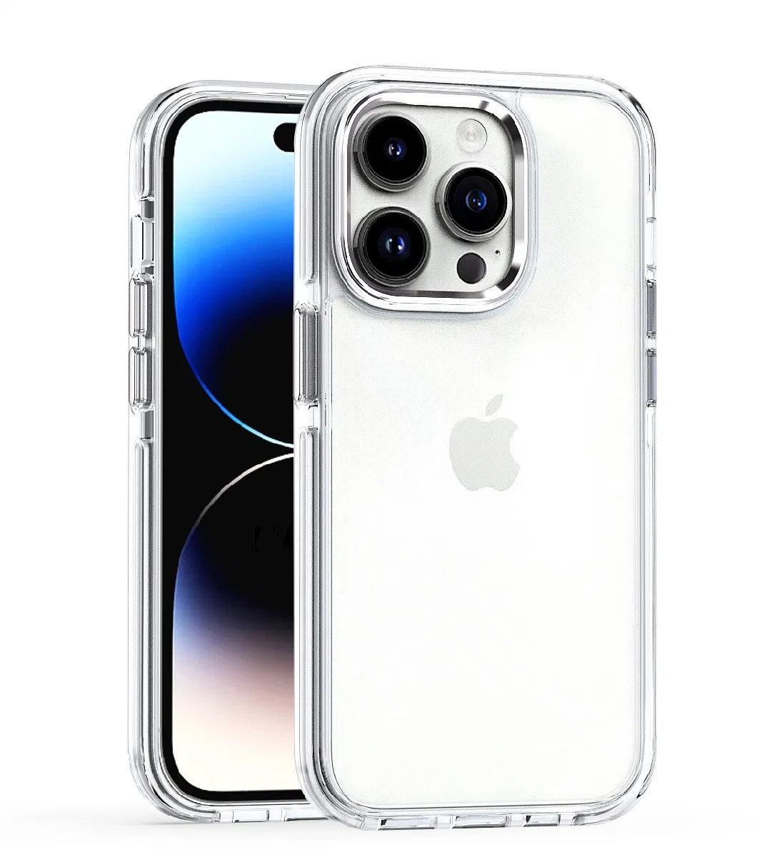 Clear Designed for iPhone15 PRO Max Case, Cute Shockproof Grade Protection Hard Back Phone Case with Airbag Soft Edge