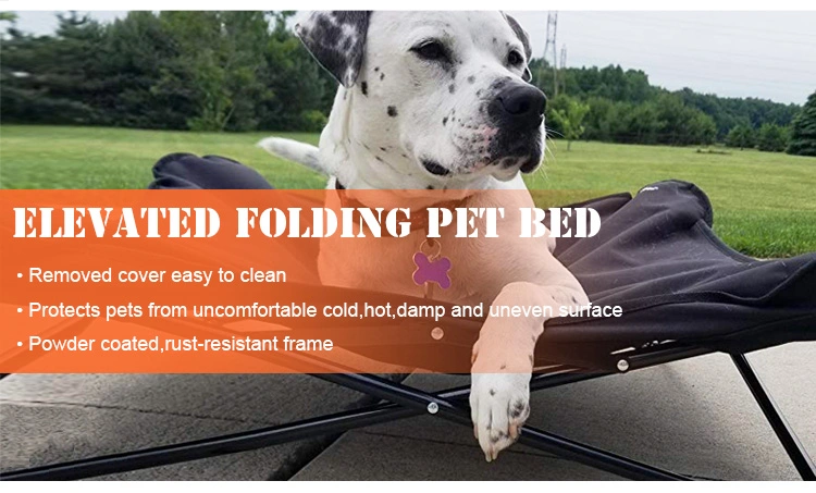 Dog Bed Indoor Outdoor Cooling Elevated Pet Air Cot with Removable Canopy Shade Tent