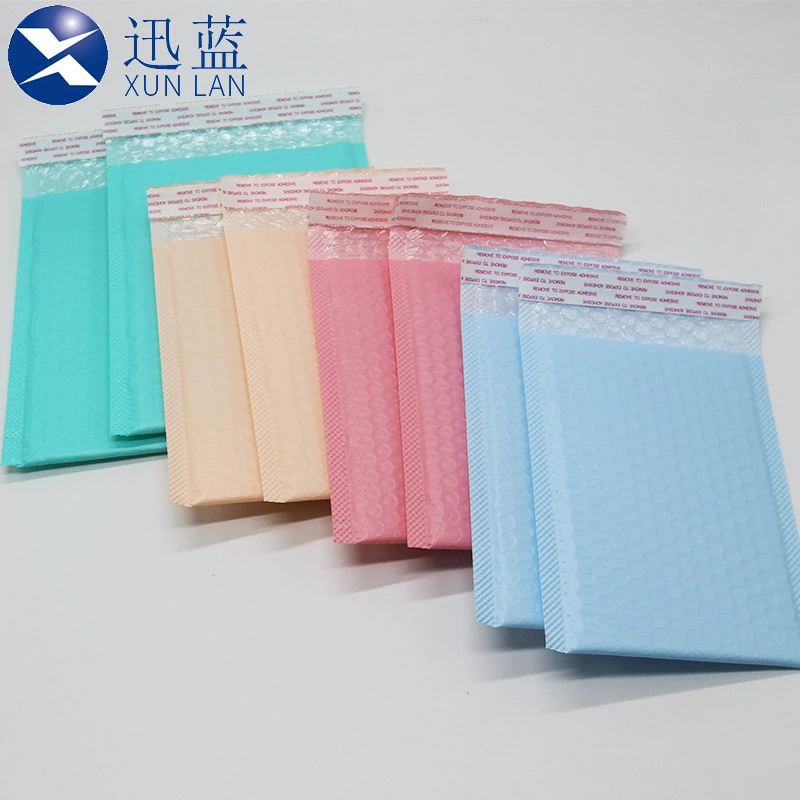 23*34 Cm Fashionable Courier Nude Pink Poly Bubble Mailers Bags for Shipping