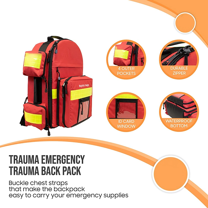 Trauma Emergency Medical Supplies Tactical Back Pack Bag for Holding O2 Tank