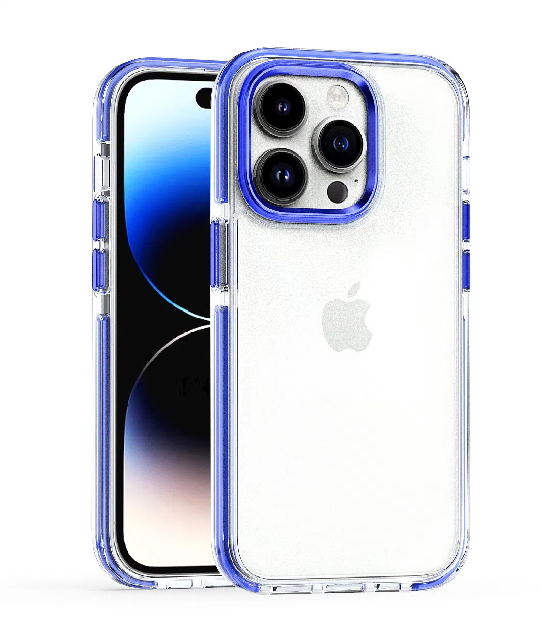 Clear Designed for iPhone15 PRO Max Case, Cute Shockproof Grade Protection Hard Back Phone Case with Airbag Soft Edge