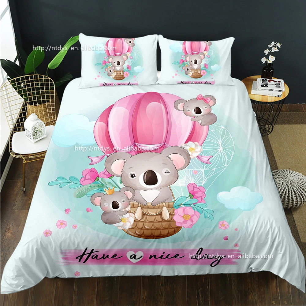 Cute 3D Koala Kawaii Duvetcover Animal Boys Bedding Set