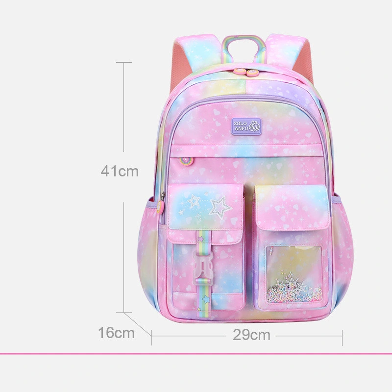 Four Colors Children Student Back to School Backpack Pencil Book Bag