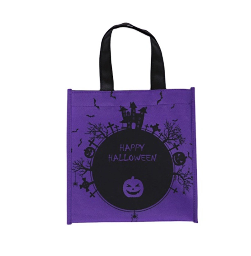 Non-Woven Halloween Trick or Treat Colorful Tote Goody Tote Bags