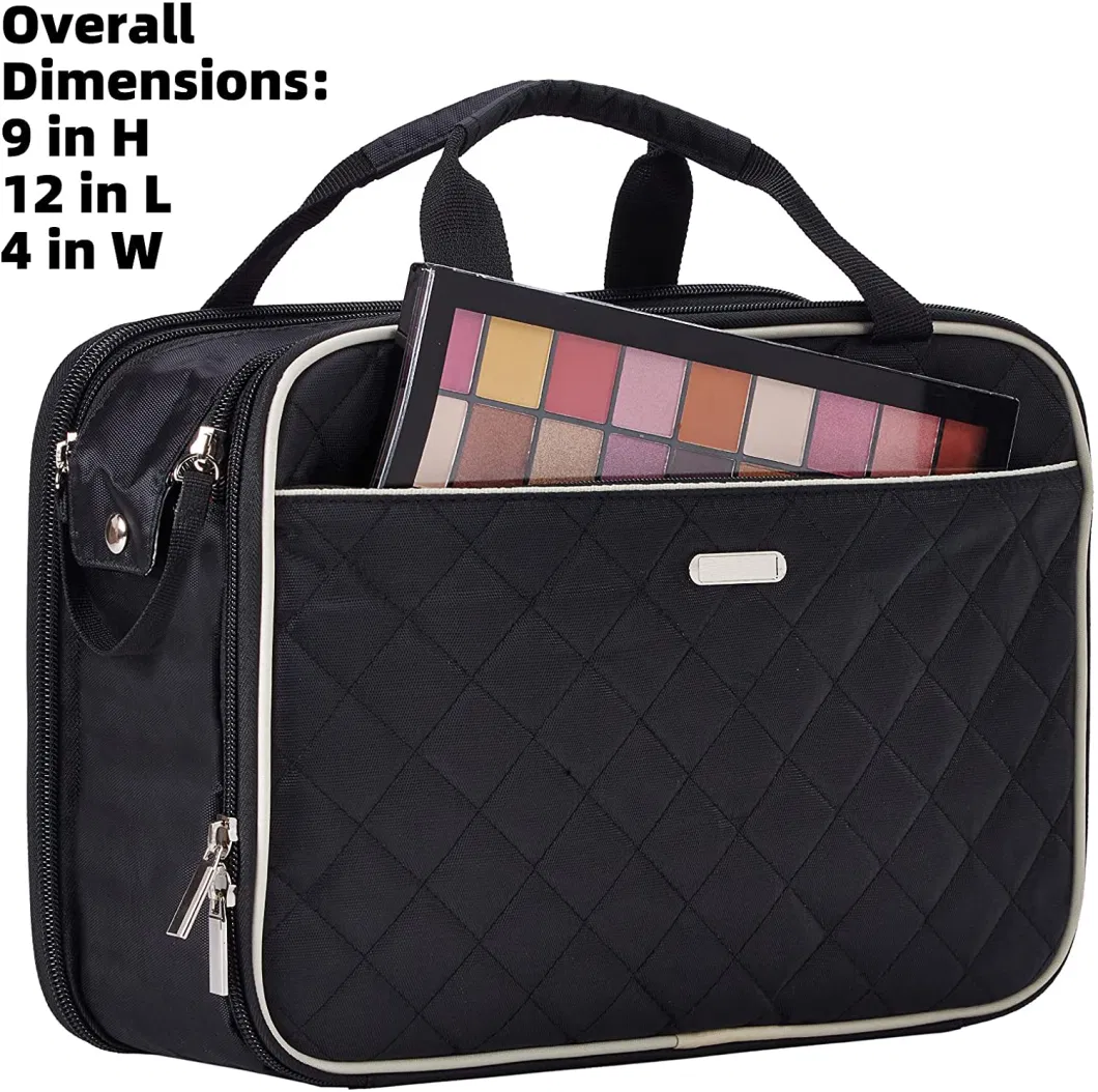 Large Makeup Organizer Bag for Women, Travel Cosmetic Case