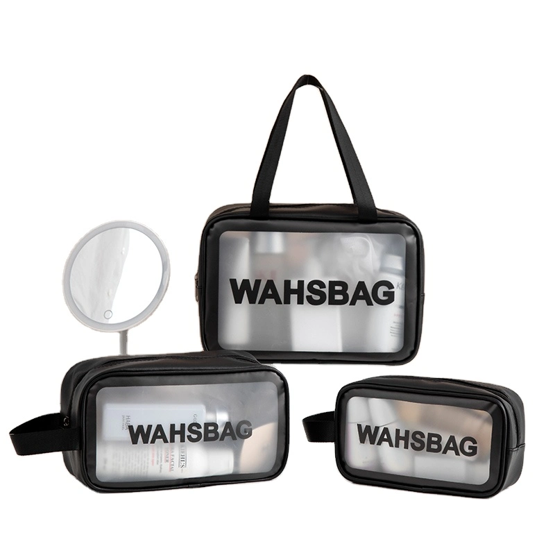 Cosmetic Bag Clear Makeup Bag Waterproof PU Toiletry Wash Bag Cosmetic Organizers