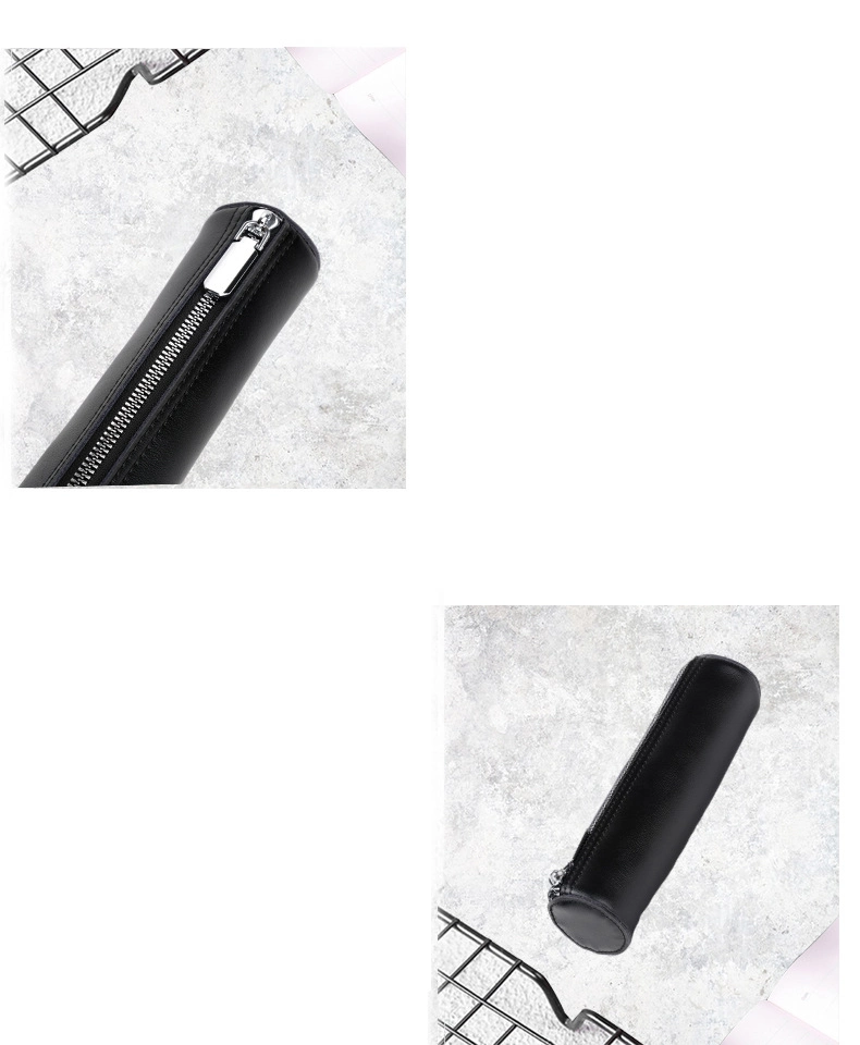 Ea086 Zippered Storage Box Luxury Pen Organizer Cases Custom Bag School Cylinder Girl Cute Pouch Leather Pencil Case