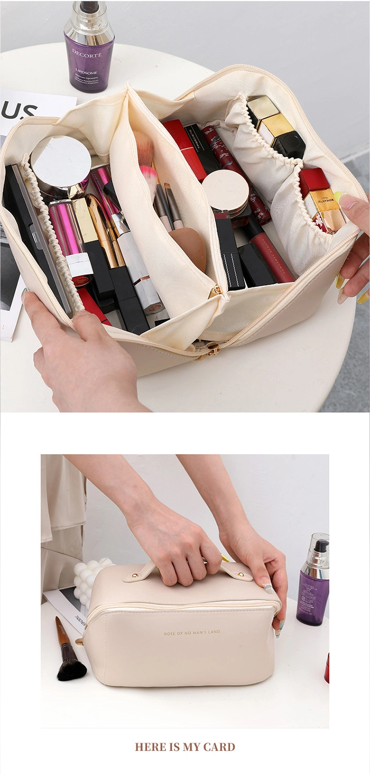 Personalized Small Makeup Bag PU Travel Cosmetic Pouch Portable Washing Cosmetic Bag