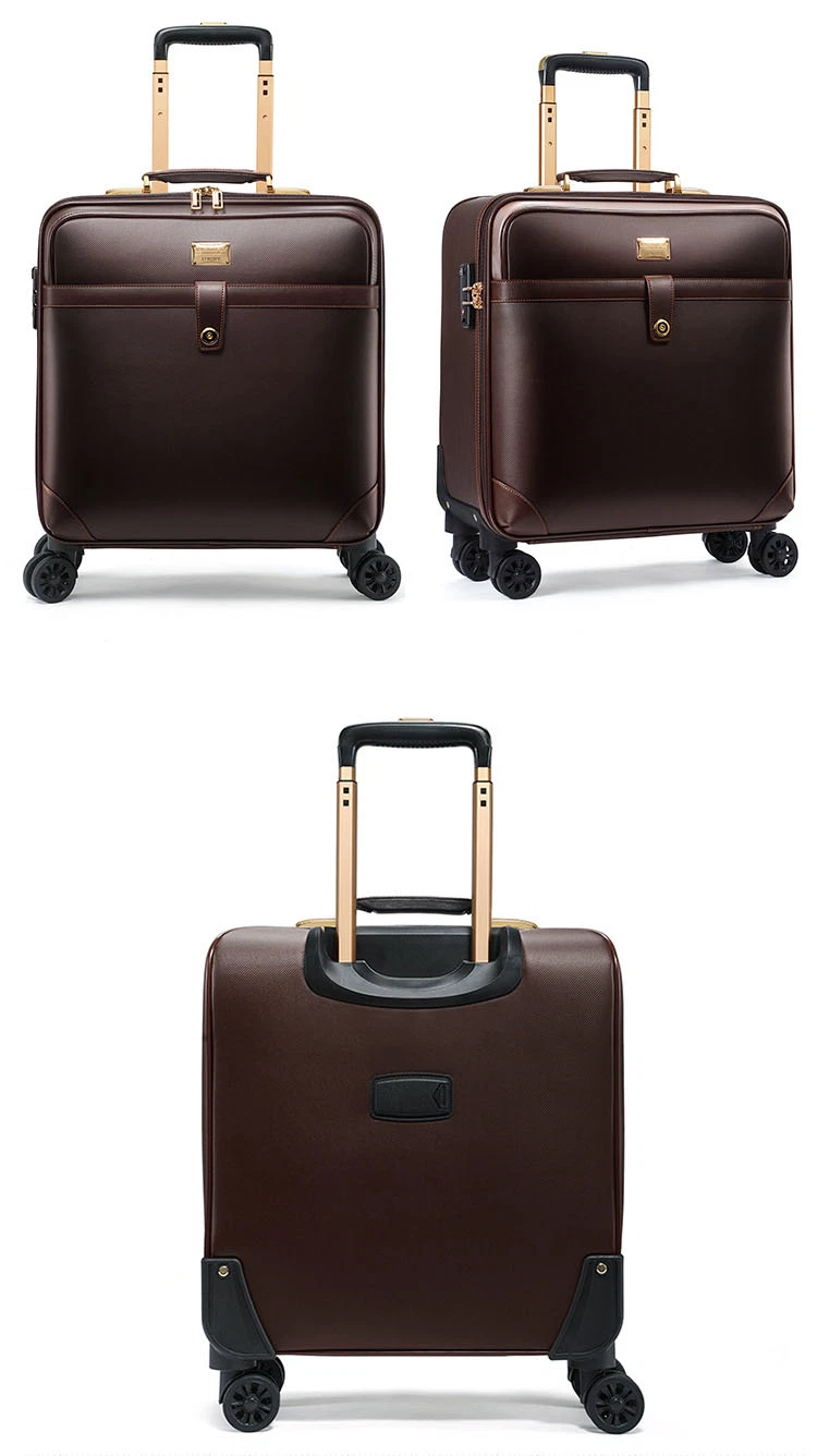 Quality 16&quot;18&quot;20&quot;22&quot;24&quot;28&quot; Inch PU PVC Men Male Business Travel Wheels Trolley Luggage Boarding Suitcase Bag Case (CY3578)