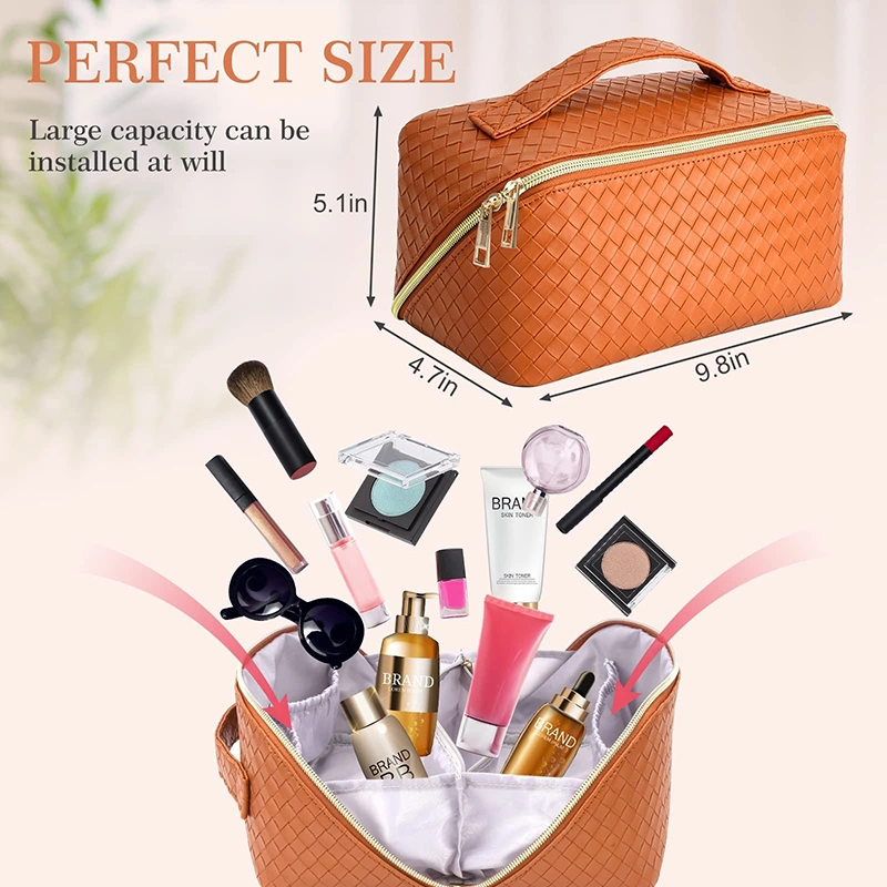3%off Sh2931 Cosmetics Case Brush Women Bulk Purple Pink Zipper Luxury Wholesale Small Travel Makeup Toiletry Logo Custom Cosmetic Bag