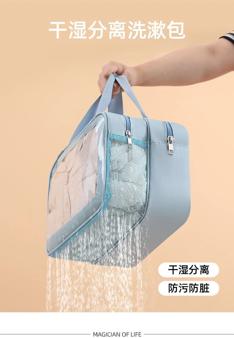 Customize Clear Waterproof Travel Toiletry Beauty Set Bag Transparent PVC Makeup Organizer Bag