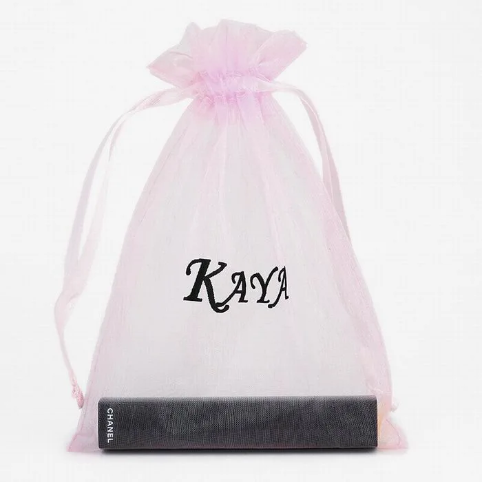 Wholesale Clear Cosmetic Sheer Drawstring Custom with Logo Gift Organza Bag