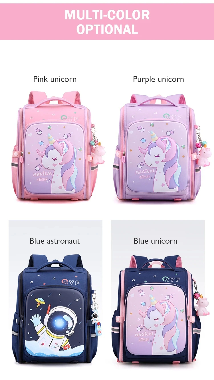 New Children School Bags for Girls 1-3 Grade Orthopedic Backpack Cartoon Unicorn Kawaii Backpack Kids Satchel Knapsack Mochila