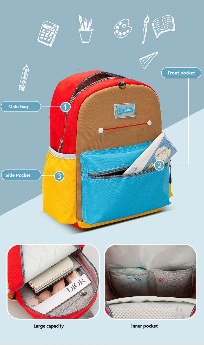 Factory Wholesale Primary School Backpack Leisure Style Kids Bag