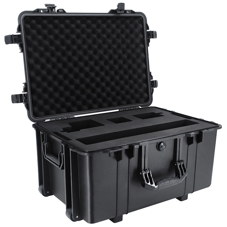 2024 New Arrival Waterproof Weatherproof Hard Case Injection Molded Plastic Storage Tool Box Equipment Carry Case with Foam
