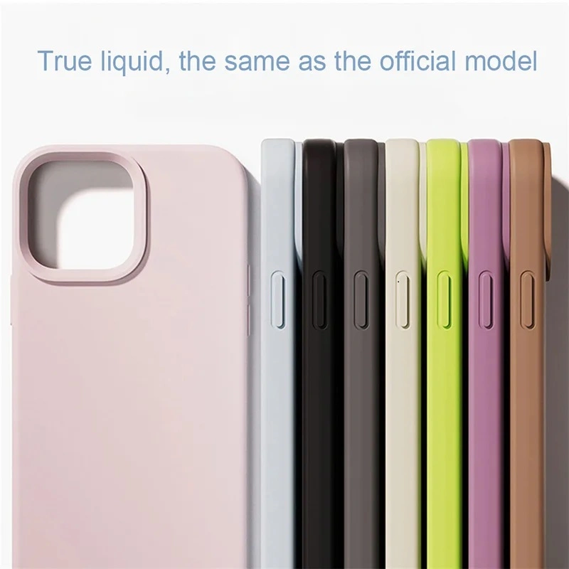 High Quality Liquid Silicone Case Soft Touch with Microfiber Lining Cover Silicone Case with Mag Safe for iPhone 15 PRO