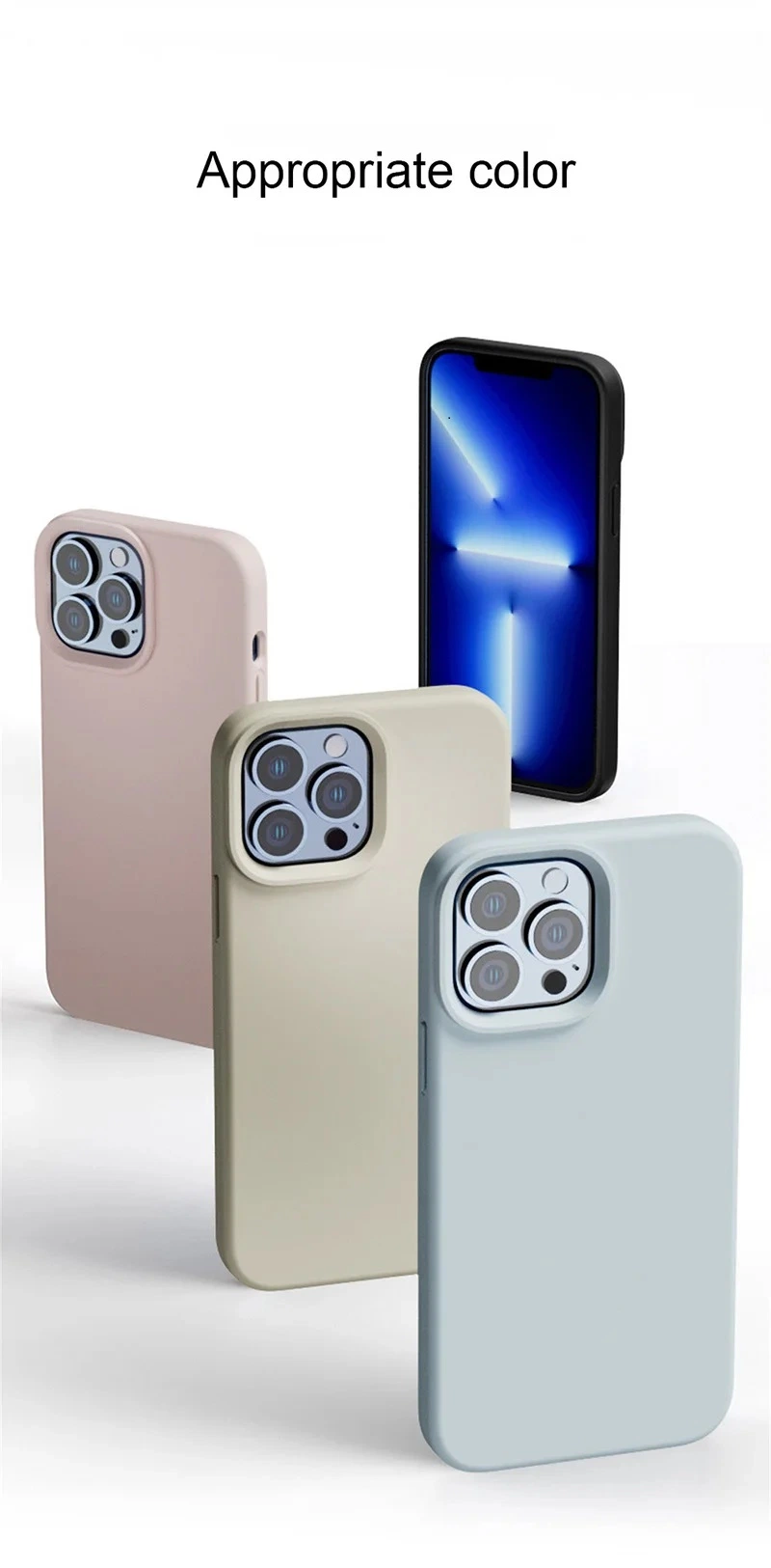 High Quality Liquid Silicone Case Soft Touch with Microfiber Lining Cover Silicone Case with Mag Safe for iPhone 15 PRO