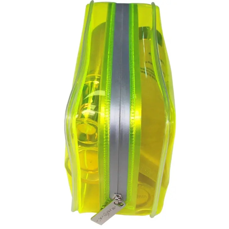 Holographic Waterproof Transparent PVC Bag Custom Travel Make up PVC Toiletries Bag Makeup Organizer Zipper Cosmetic Bags