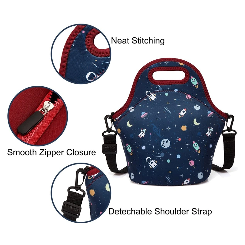 Best Washable Thermal Insulated School Kids Men Women Tote Bag Neoprene Lunch Bag