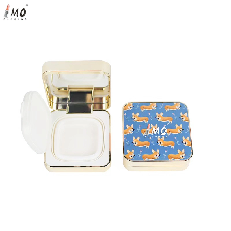 Custom Empty Blush Face Makeup Powder Case Air Cushion Container Empty Compact Powder Case with Mirror