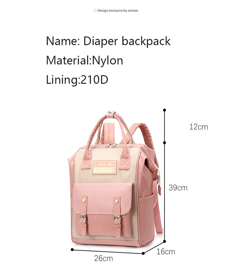 New Design Polyestertravel Mom Baby Diaper Bag Mummy Backpack Bags