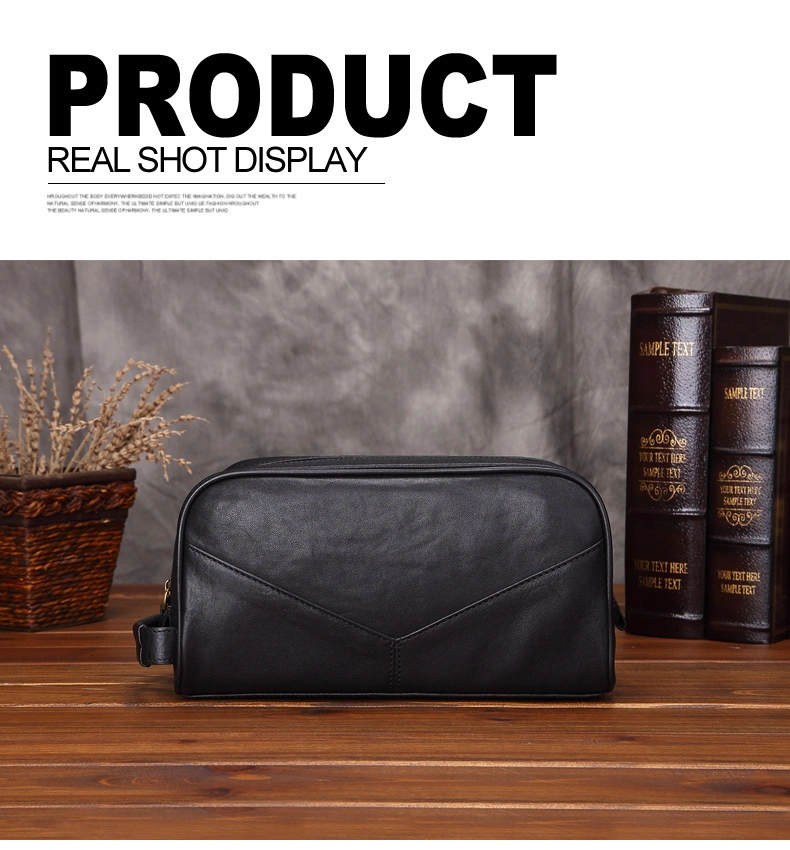 Al1024 Makeup Pouch Travel Wholesale Small Cosmetic Custom Leather Toiletry Bag