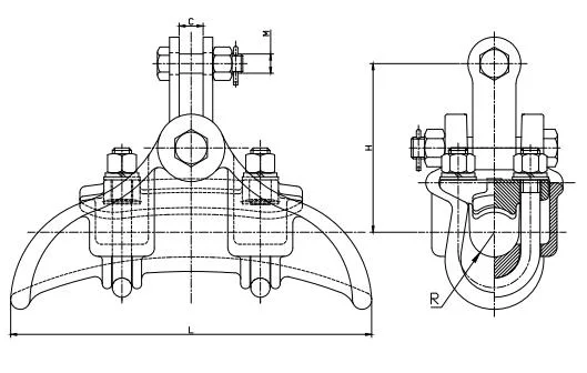 Xg-Type Aluminium Suspension Clamp for Overhead Electric Transmission Line