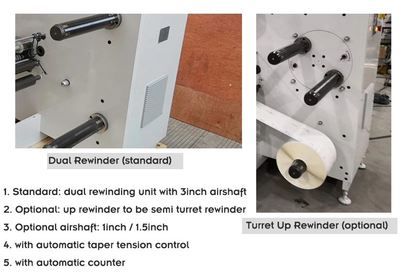 Full Rotary Semi Rotary Exchangable Flexo Printing Die Cutting Slitting Machine for Adhesive Labels