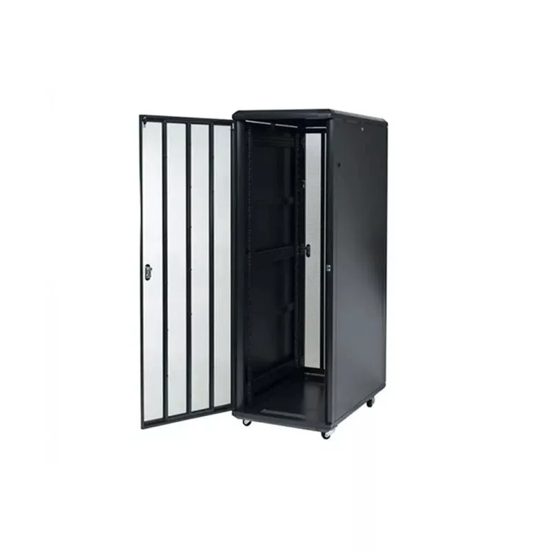 Frequency Conversion Server Cabinet Manufacturing Plant 19&prime; Rails with Fans Glass Door Server Rack Cable Network Cabinet