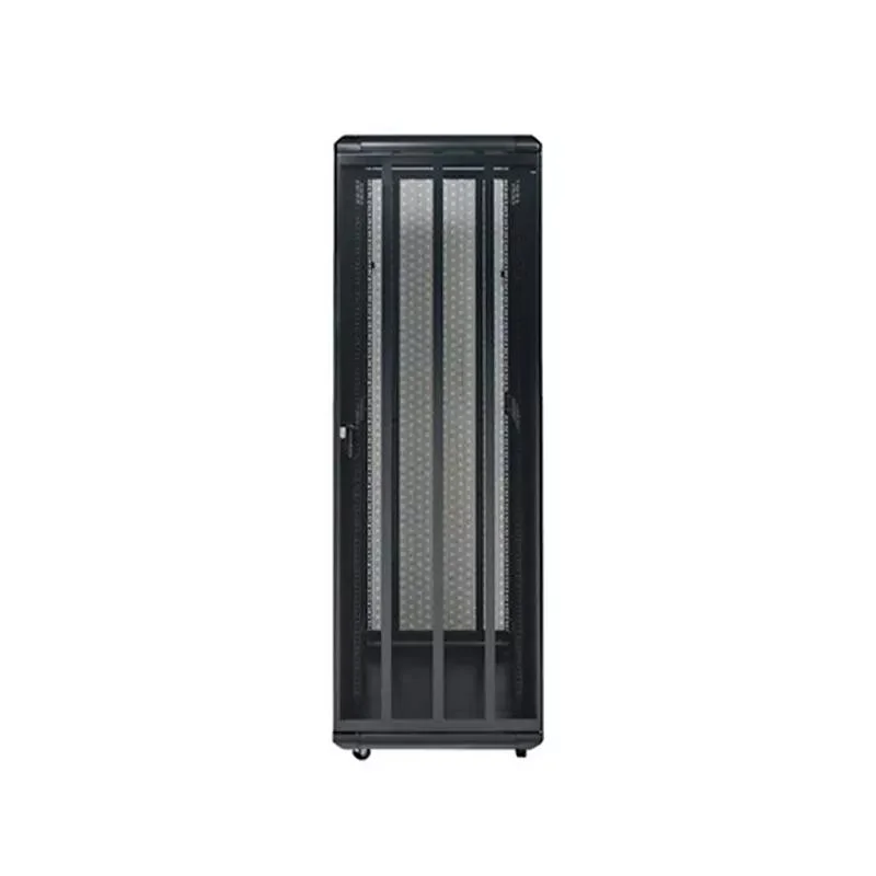 Frequency Conversion Server Cabinet Manufacturing Plant 19&prime; Rails with Fans Glass Door Server Rack Cable Network Cabinet