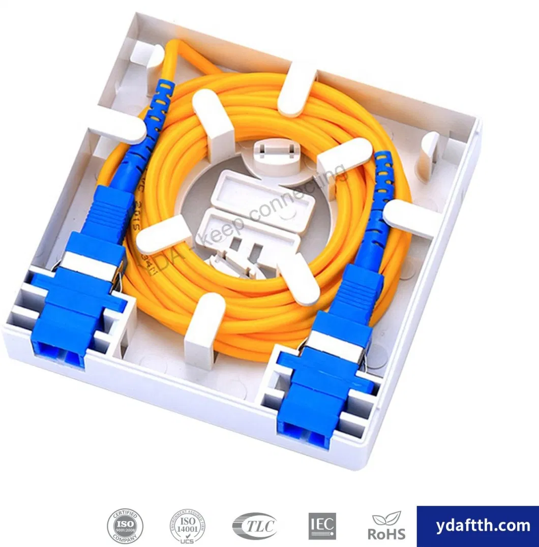 FTTH 4 Ports Fiber Optic Mini Terminal Box Fiber Distribution Wall Outlet Box