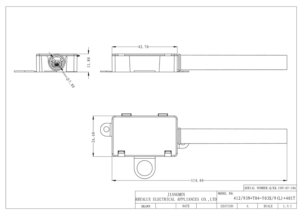 Waterproof IP20 Wire Junction Box with Terminal Strip