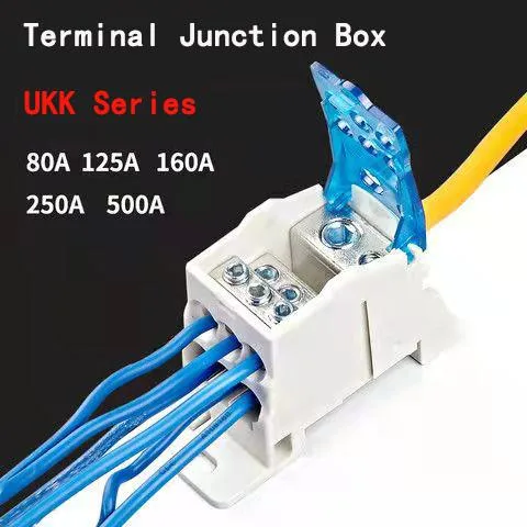 Ukk DIN Rail Distribution Box Juction Box Terminal Block 80A/125A/200A/400A/500A