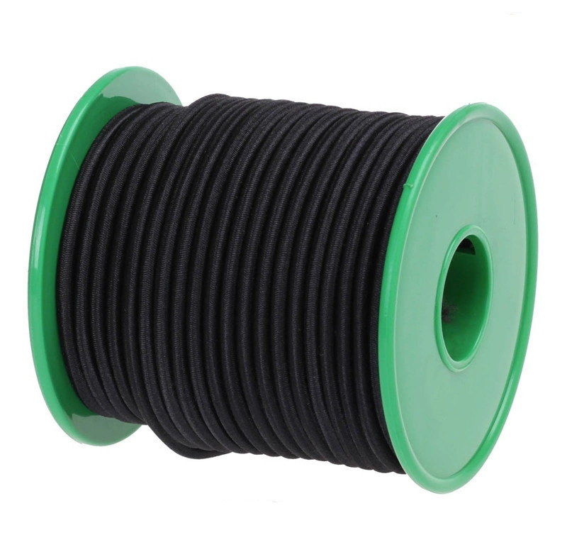 Free Sample 3 mm 8 mm 10 mm 12 mm Round Polyester Custom Elastic Rubber Latex Bungee Trampoline Cord String Roll for Sporting