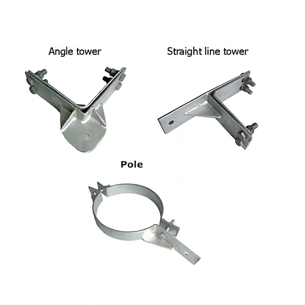 Pole Tower Fixing Down Lead Clamp for ADSS Opgw Cable Downlead Clamp