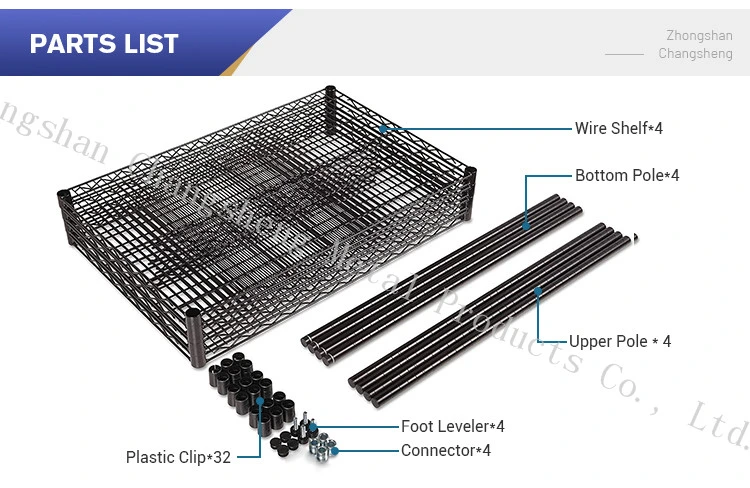 Factory Outlet 5 Tiers 350kgs Heavy Duty Warehouse Storage Steel Green Epoxy Coated Wire Shelving