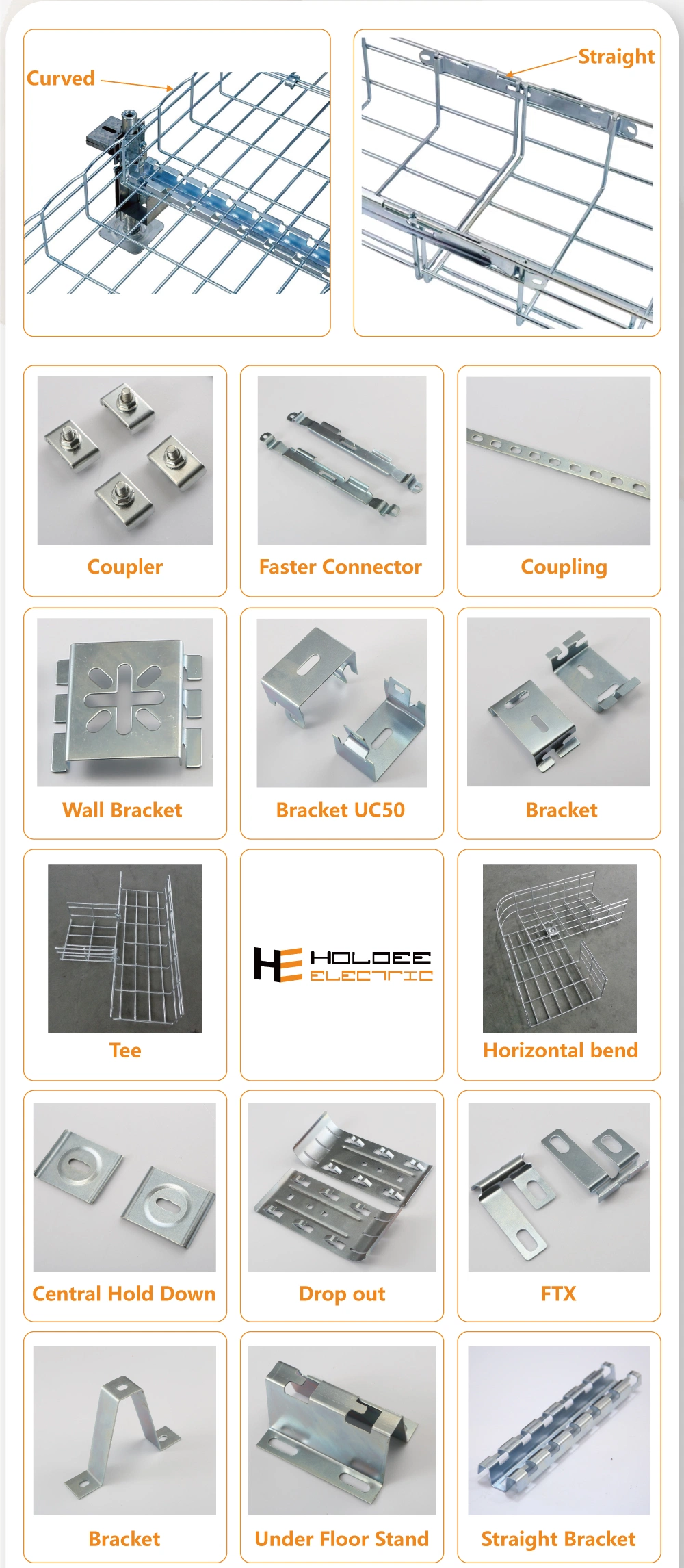 IEC61537 Standard 150mm Stainless Steel Metal Wire Mesh Grid Cable Trays