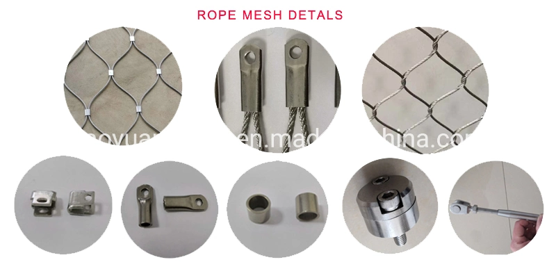 Stainless Steel 304 316 Rope Mesh/Cable Mesh for Railing Filling Wire Netting
