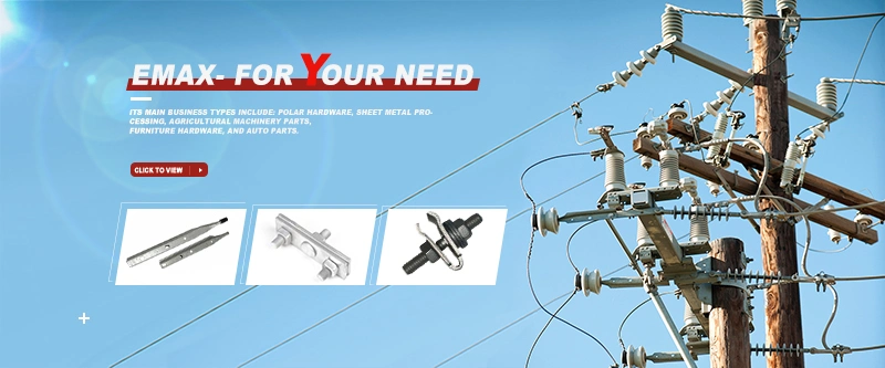 USA Standard Overhead Line Fitting 3 Bolts Cable Clips Suspension Power Accessories Clamp