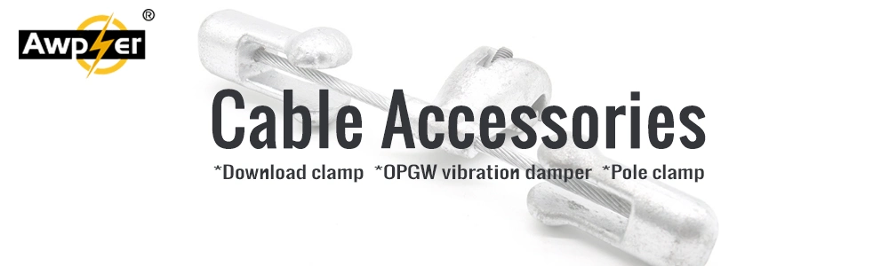 Opgw ADSS Cable Clamps Galvanized Steel Down Lead Clamp for Pole/Tower Use