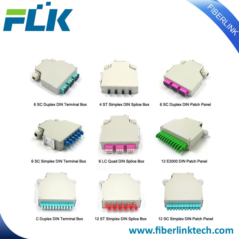 Mini Patch Panel ODF 24*Sc Ports LC FC St DIN Rail Mounted Splice Closure Junction Metal Fiber Terminal Box