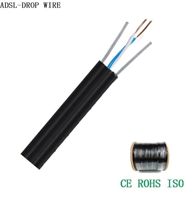 2 Core Telephone Cable Outdoor Self Support Telephone Drop Wire