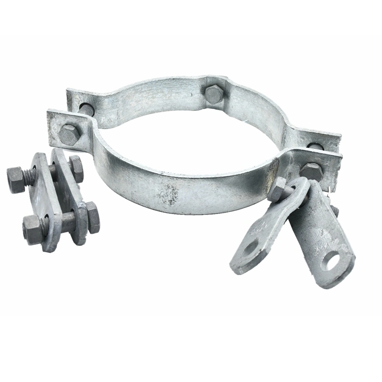 Hot DIP Galvanized Overhead Cable Messenger Curve Suspension Guy Clamp 3 Bolt Angled Suspension Clamp
