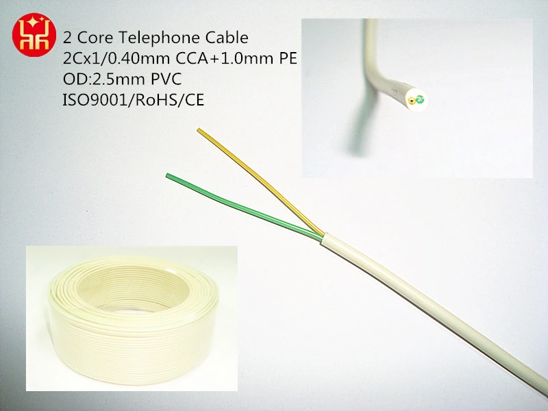 2 Core Round Copper Telephone Cable